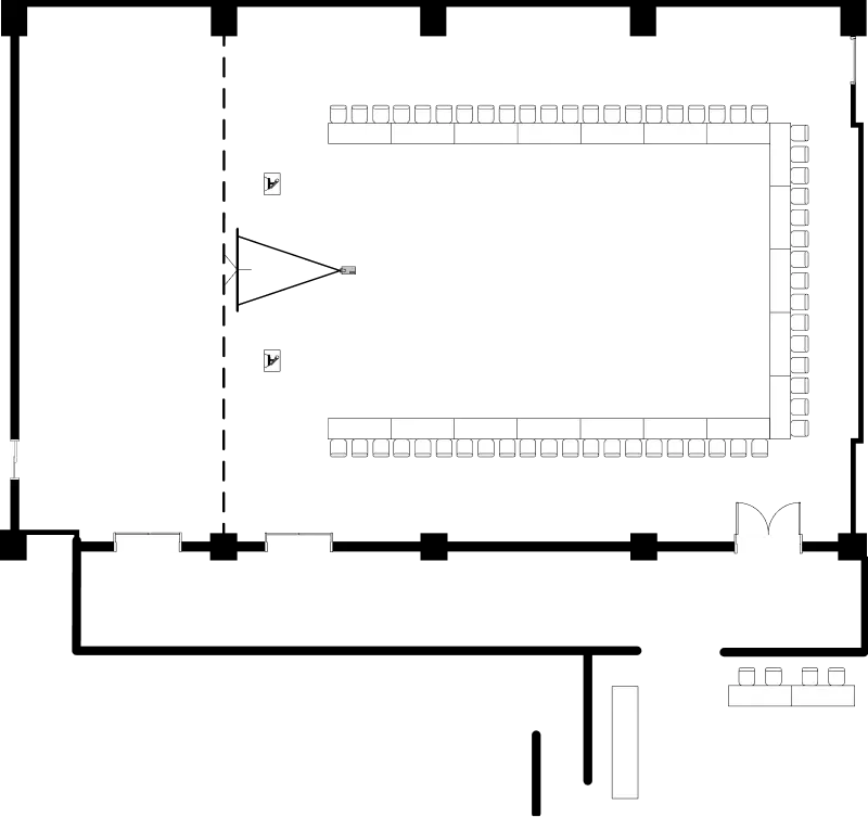 U-shaped（AB room）